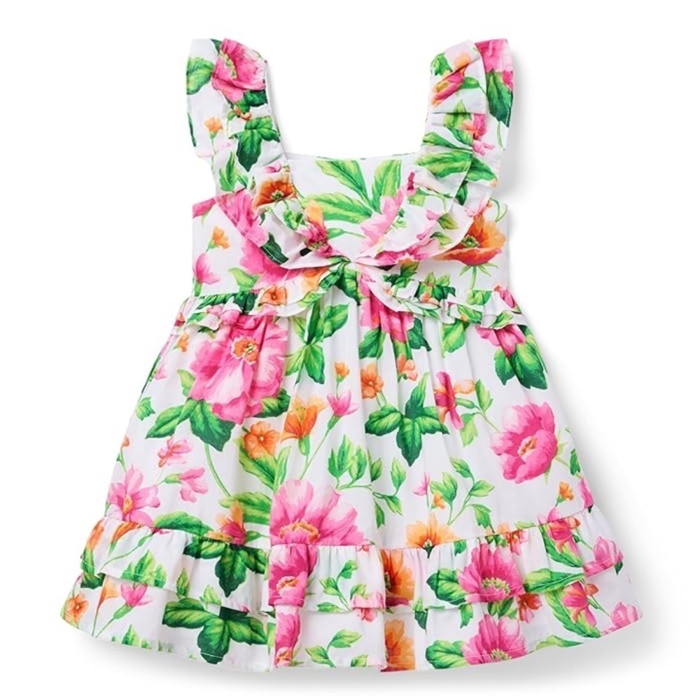 Janie and Jack Pink and Green Floral Dress